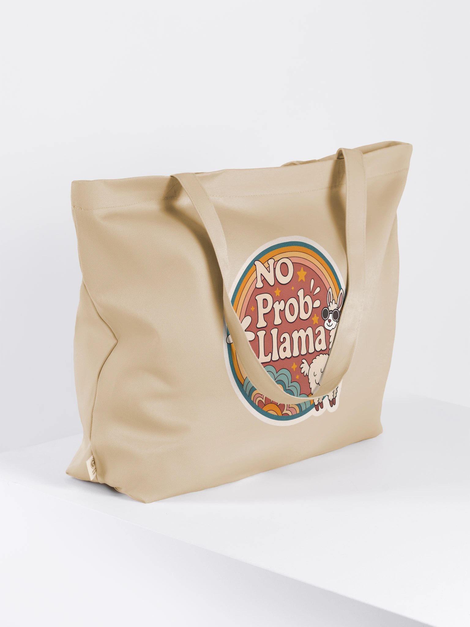 Retro 'NO Prob-Llama' Organic Tote product image (4)
