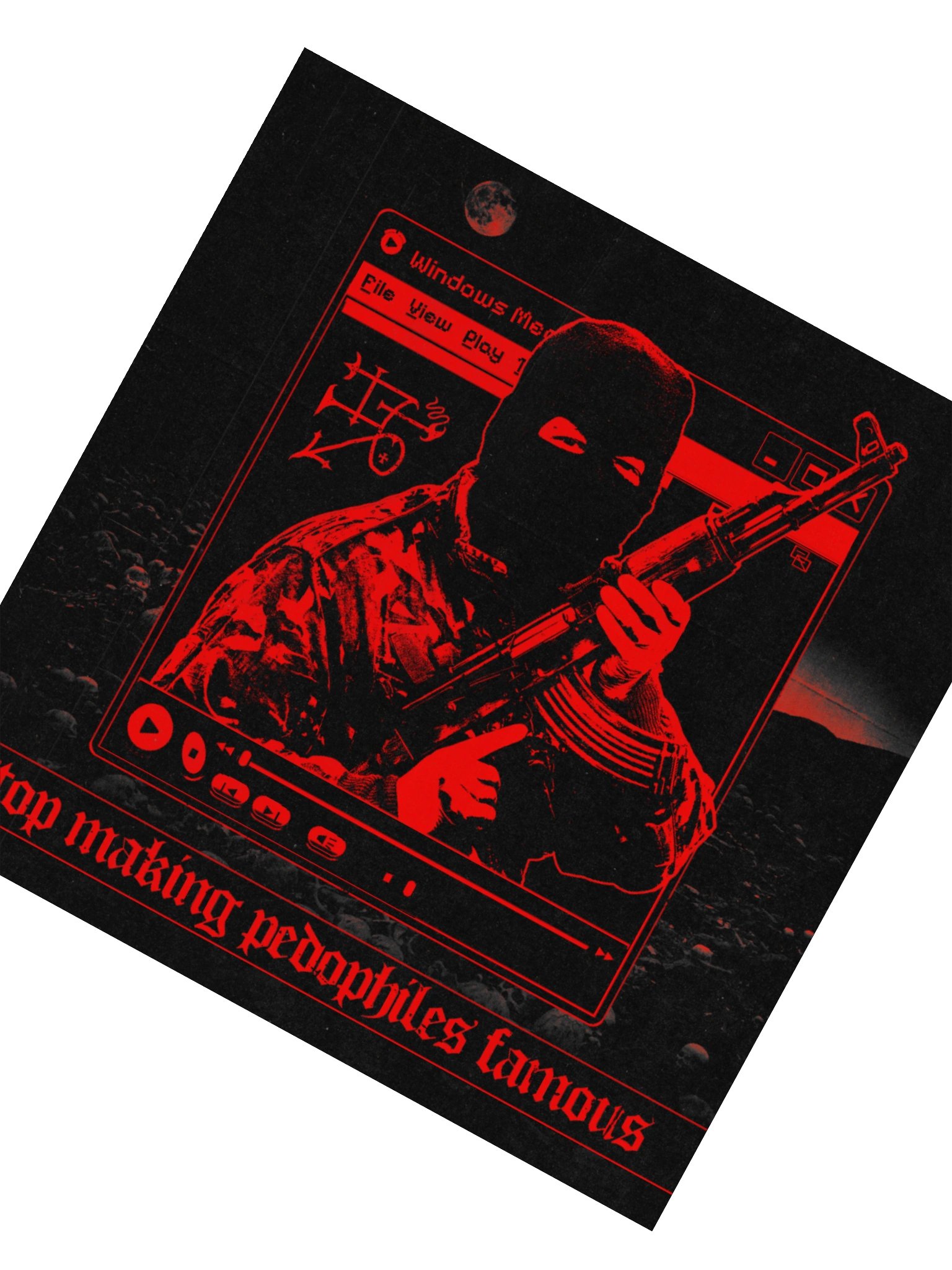 "STOP MAKING PEDOS FAMOUS" STICKER RED product image (5)