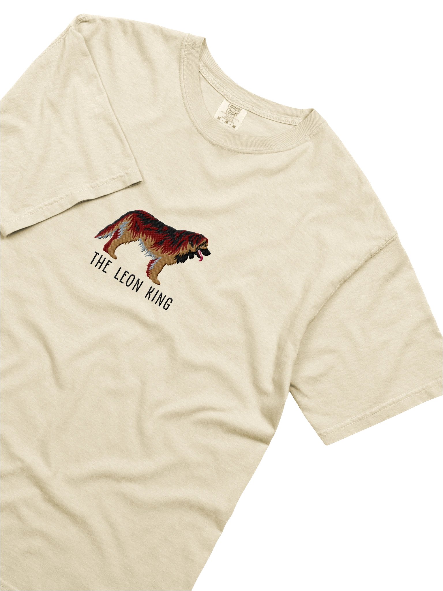 The Leon King T-Shirt(Embroidered) of a Leonberger(Black & Tan) product image (8)