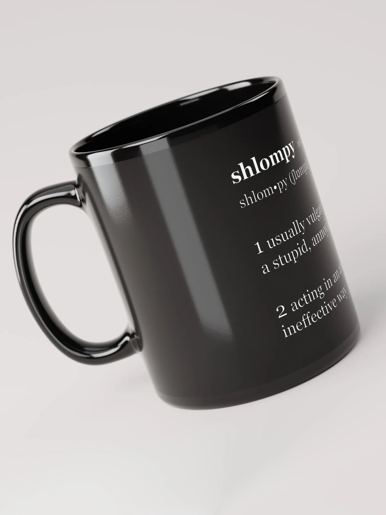 "shlompy" mug, black product image (3)