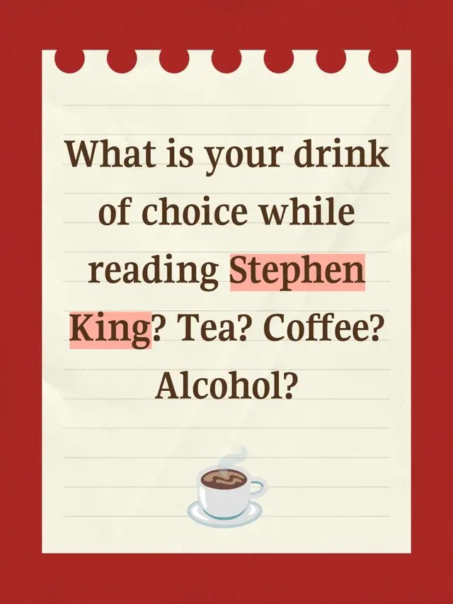 Coffee? Tea? Something stronger? #stephenking #constantreaders #horrortok #BookTok #horrorfilm 