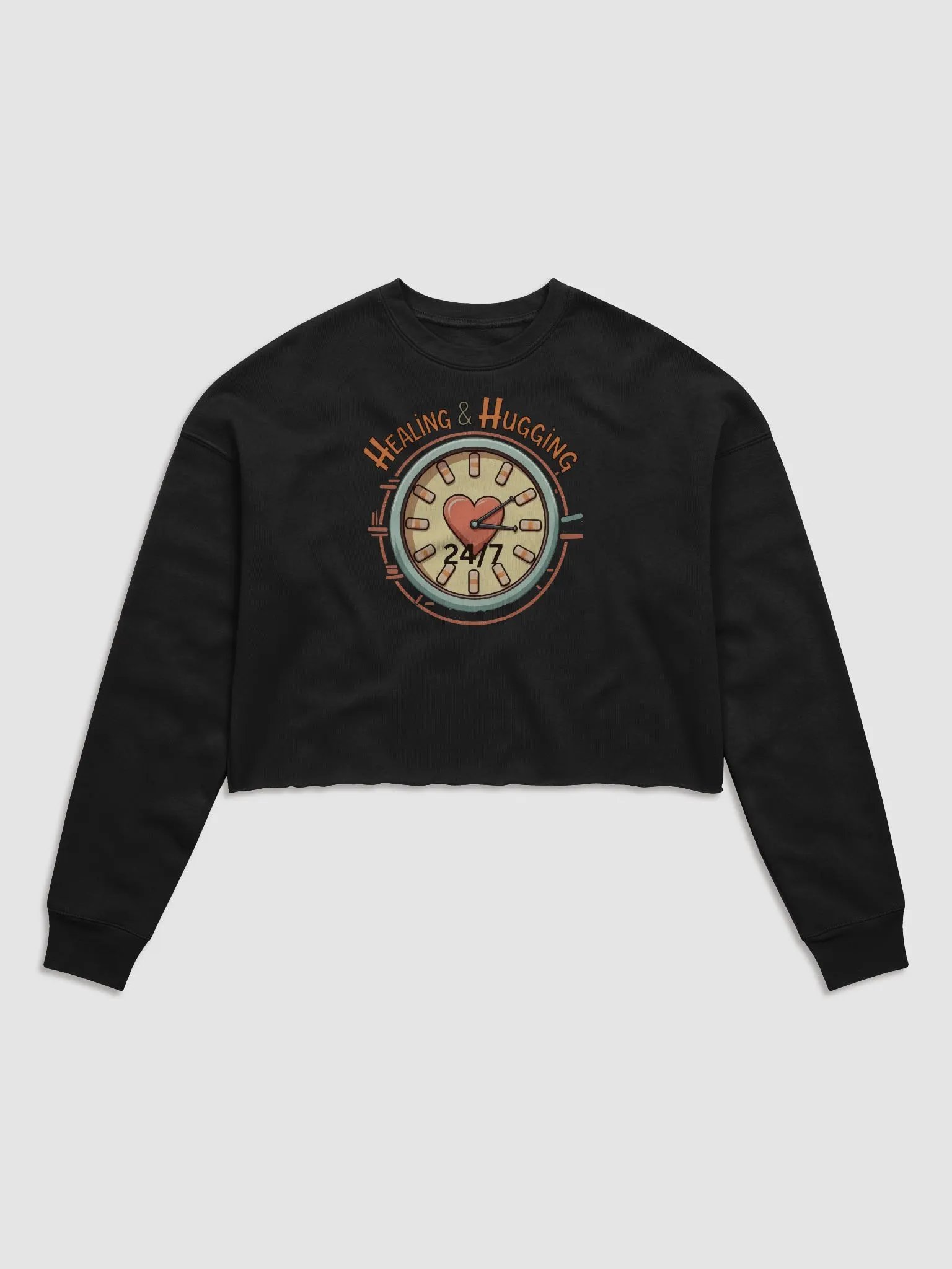 Healing & Hugging 24/7 Crop Sweatshirt product image (5)