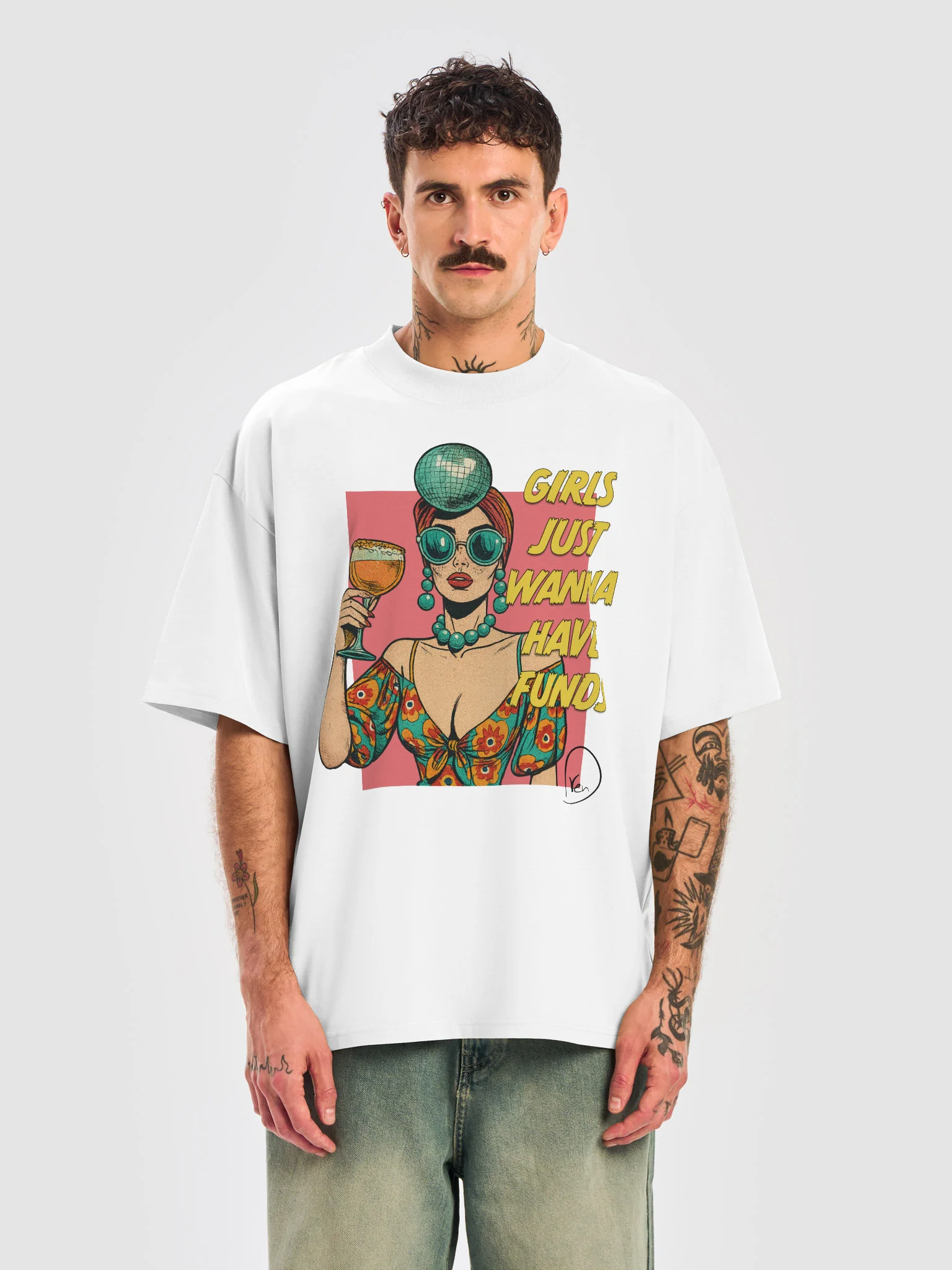 Girls Just Wanna Have Funds Oversized Tee product image (5)