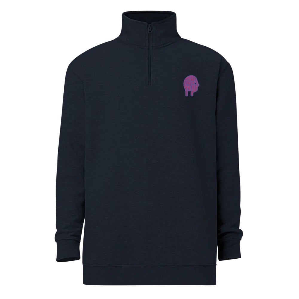 In My Head (berry design) embroidered quarter zip product image (12)