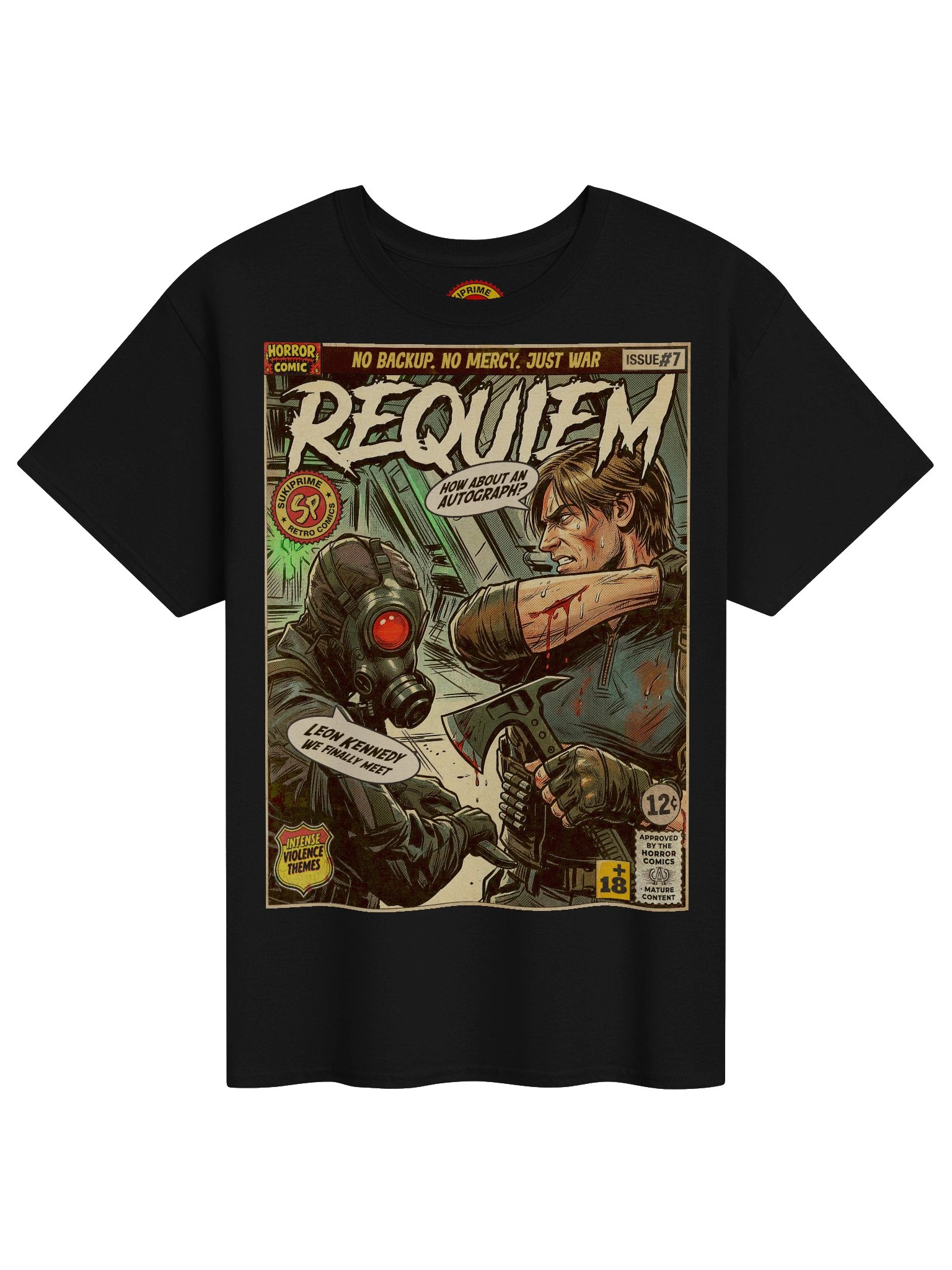 Resident Evil Requiem HUNK Comic Art T-Shirt product image (1)