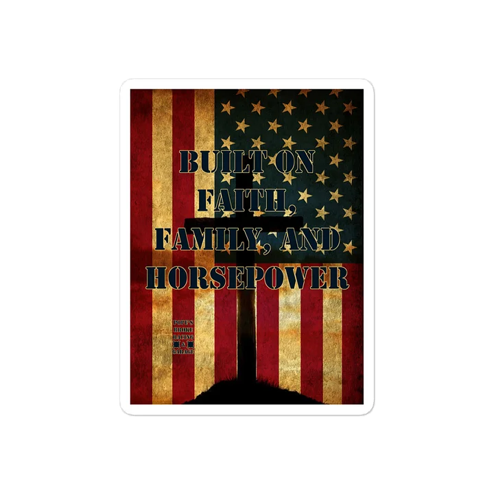 Built on Faith, Family & Horsepower Decal product image (2)