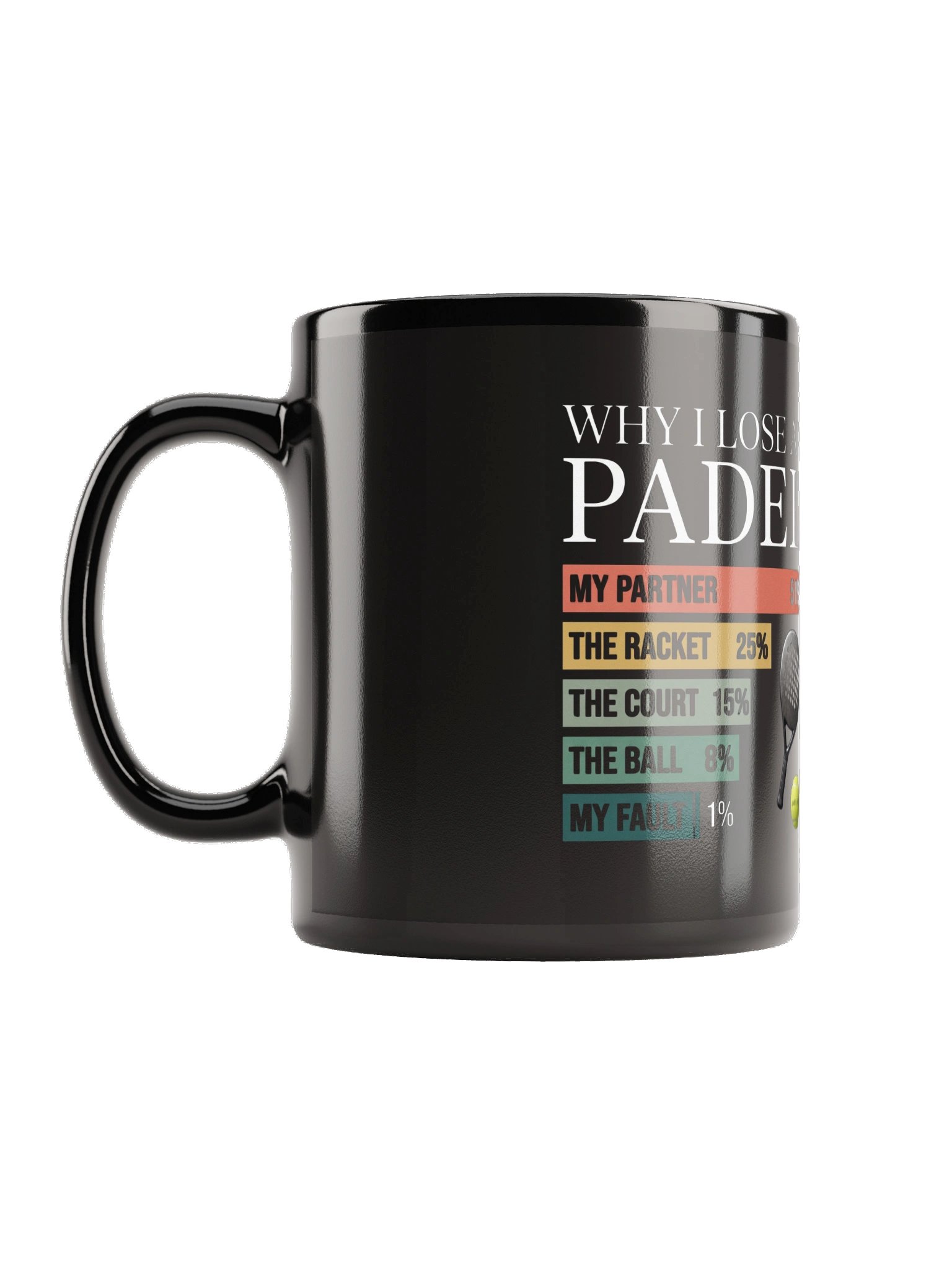 Why I Lose at Padel Mug product image (1)