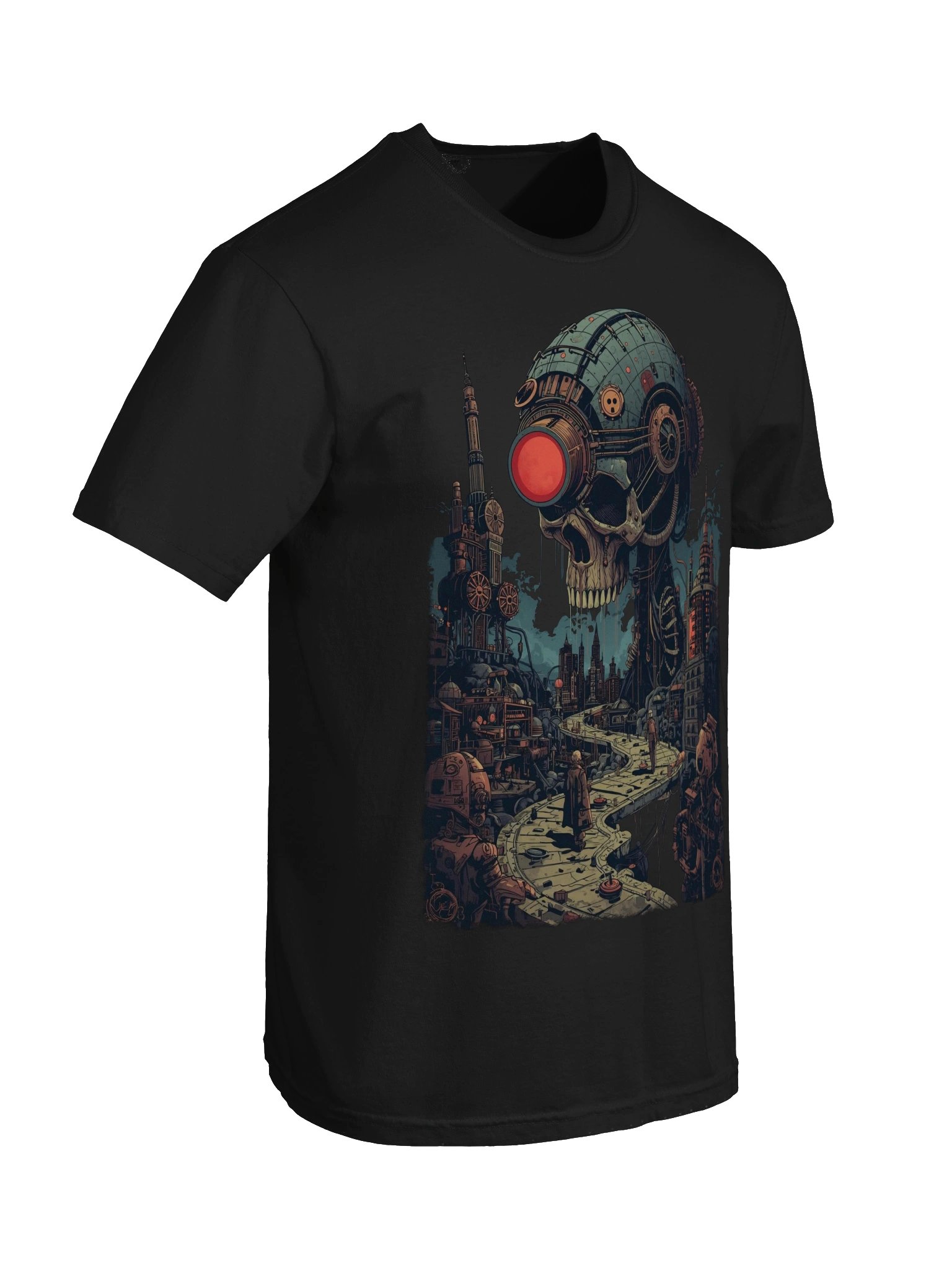 Cyberpunk Skull City Heavyweight T-Shirt product image (4)