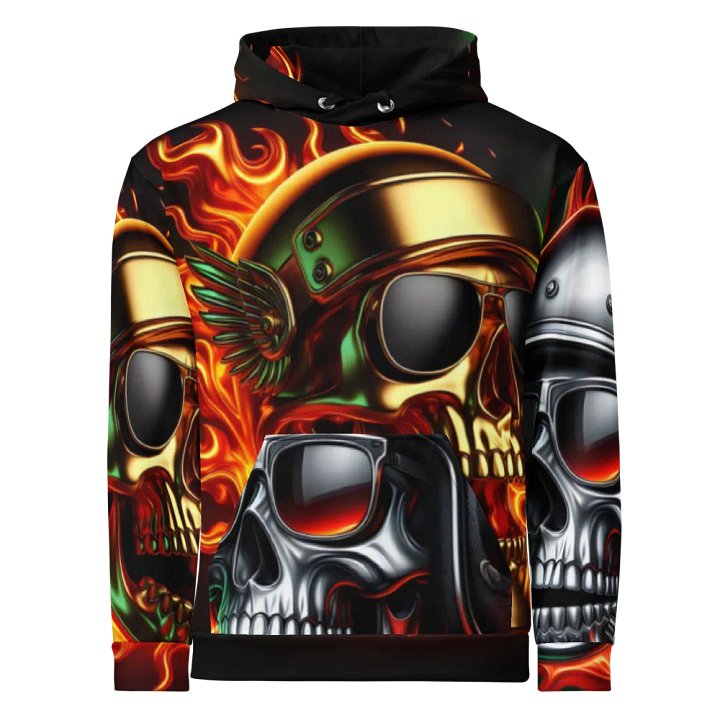 Fierce Skull Firestorm - Unisex Skull Hoodie #51 product image (1)