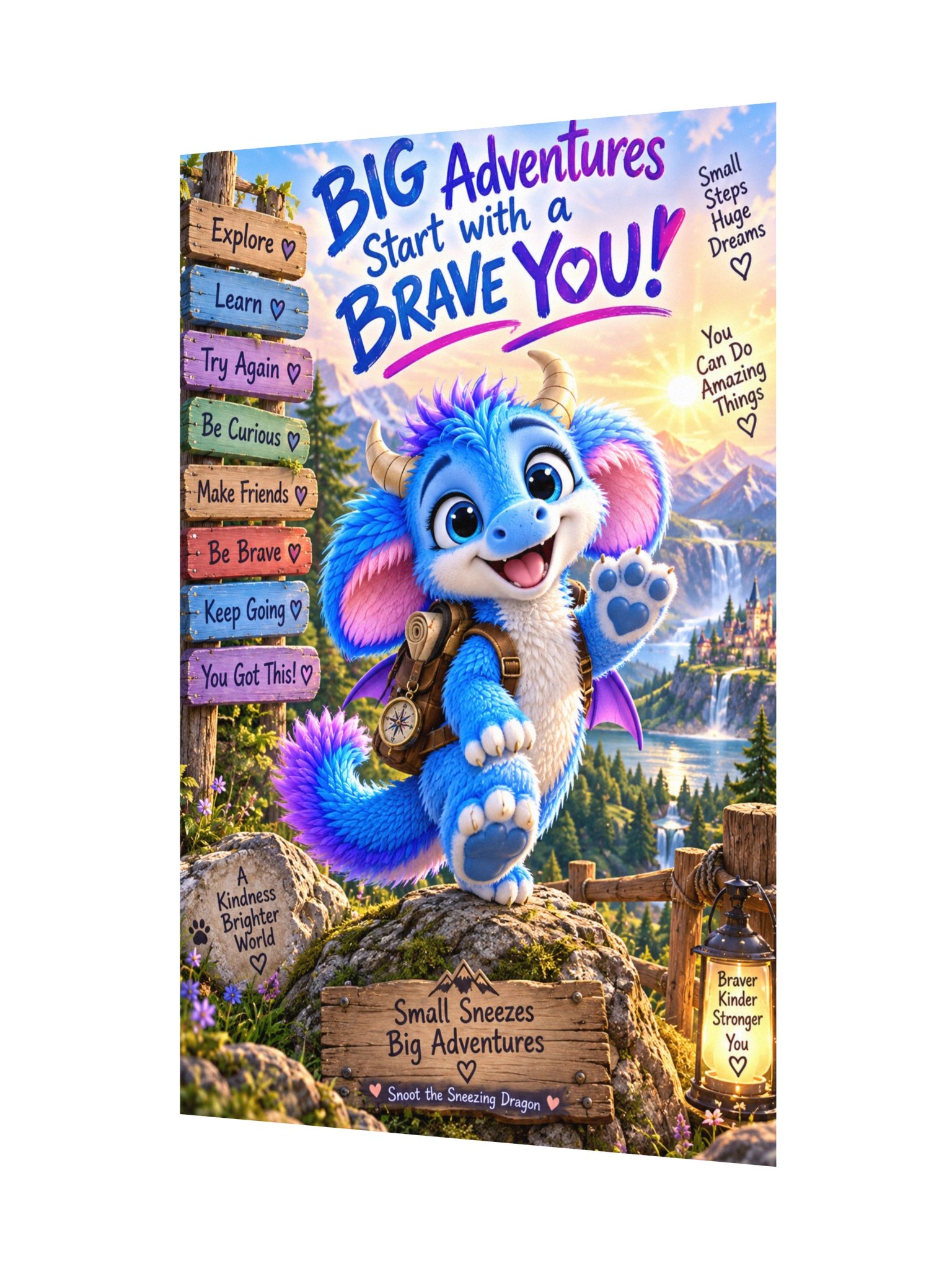 Snoot “Big Adventures Start with a Brave YOU!” 12×18 Wall Art Poster product image (3)