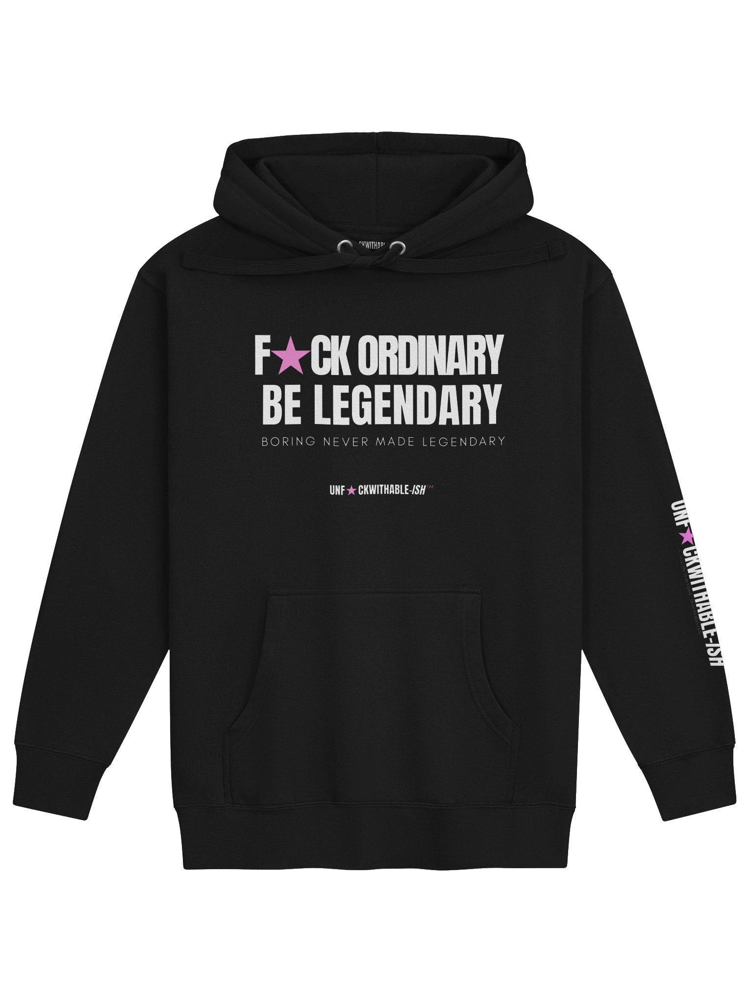 UNF★CKWITHABLE-ISH™ Women's Hoodie F★CK Ordinary Be Legendary - Pink Star Edition product image (1)