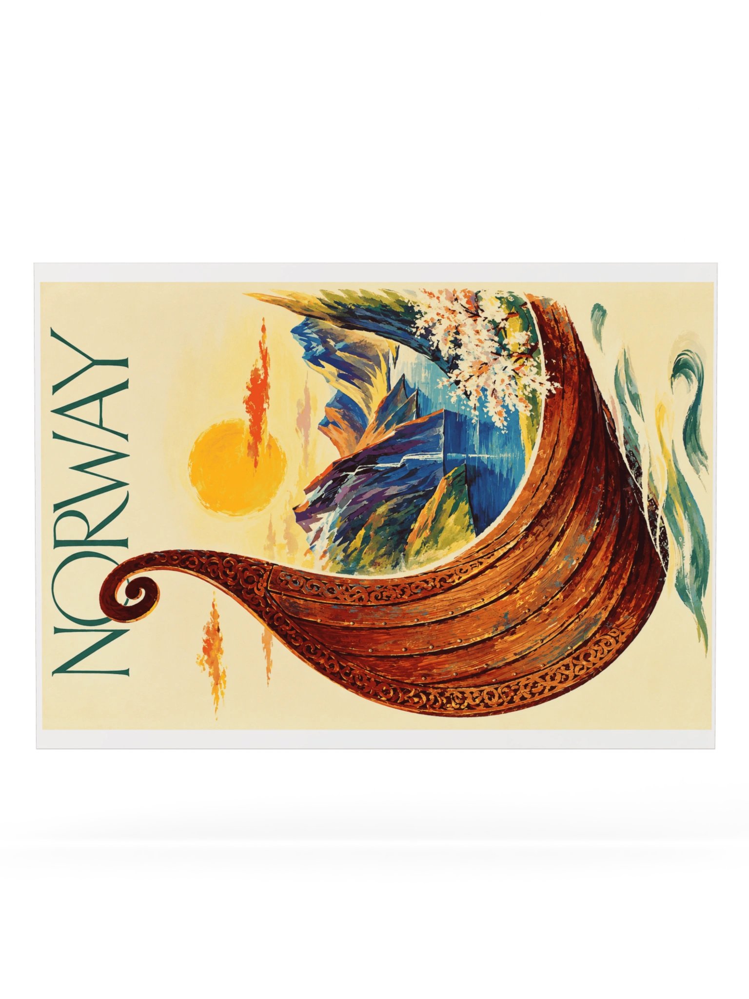 Norway Viking Fjord Travel Vintage Poster product image (31)