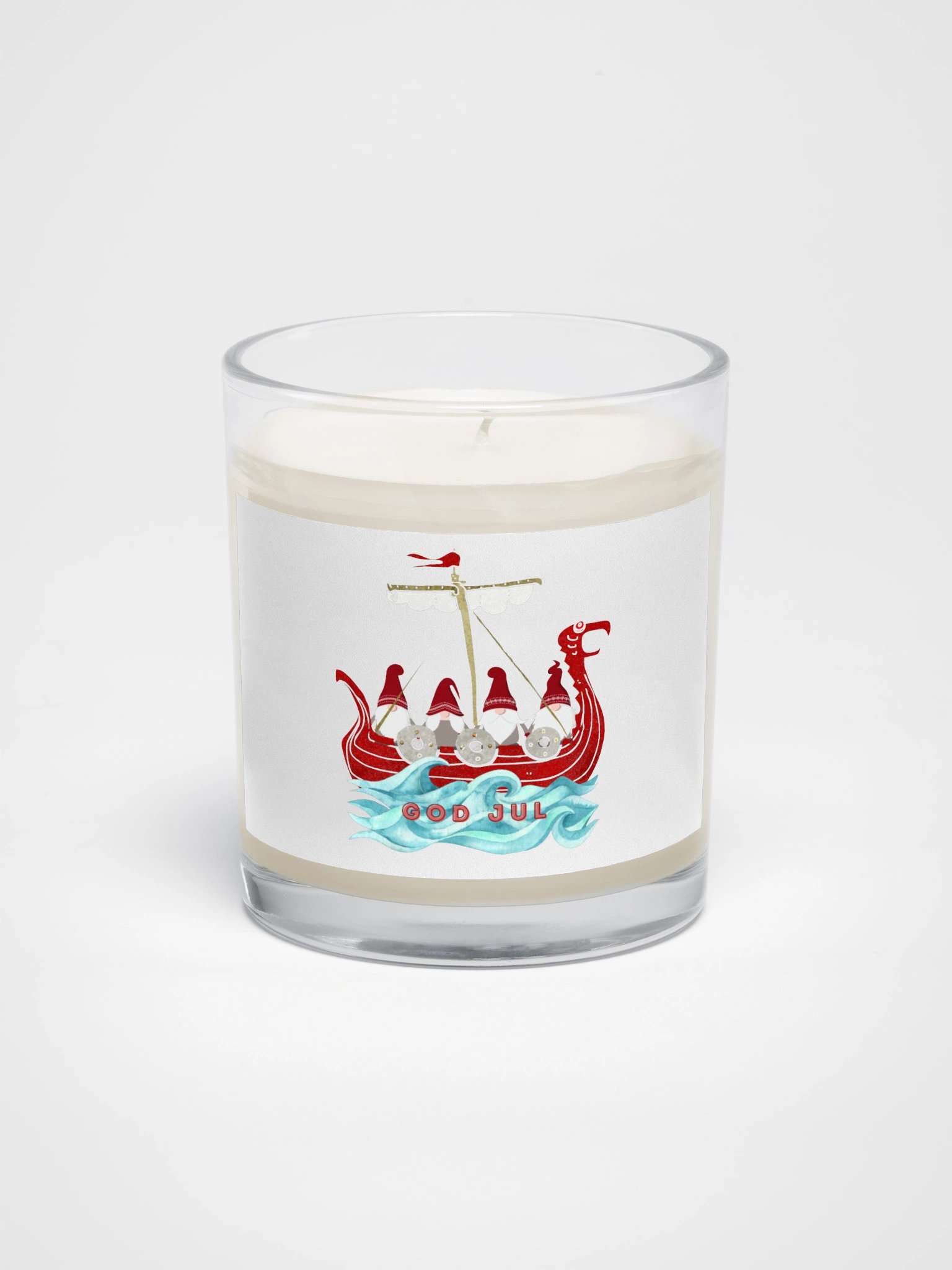 God Jul Viking Ship Candle product image (1)