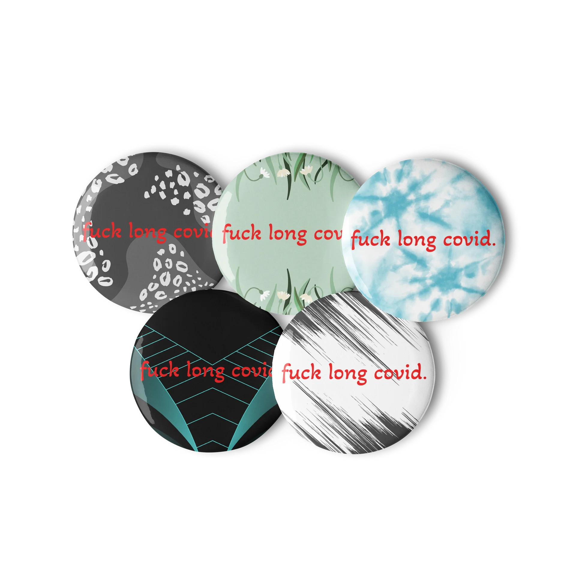 F*ck Long Covid button product image (2)