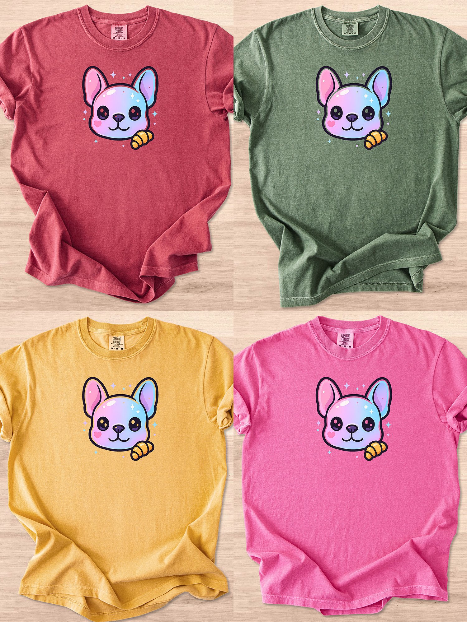 Pastel Bubble Frenchie Tee product image (41)