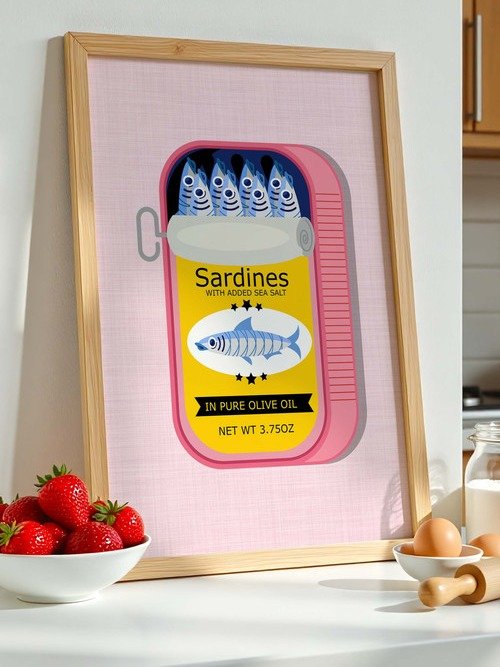 Sardine Wall Art Sardines Print Sardine Tin Vintage Poster Retro Fish Print product image (10)