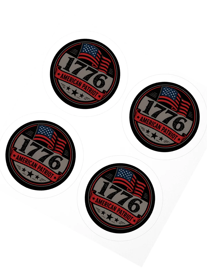 Black 1776 American Patriot Stickers product image (2)