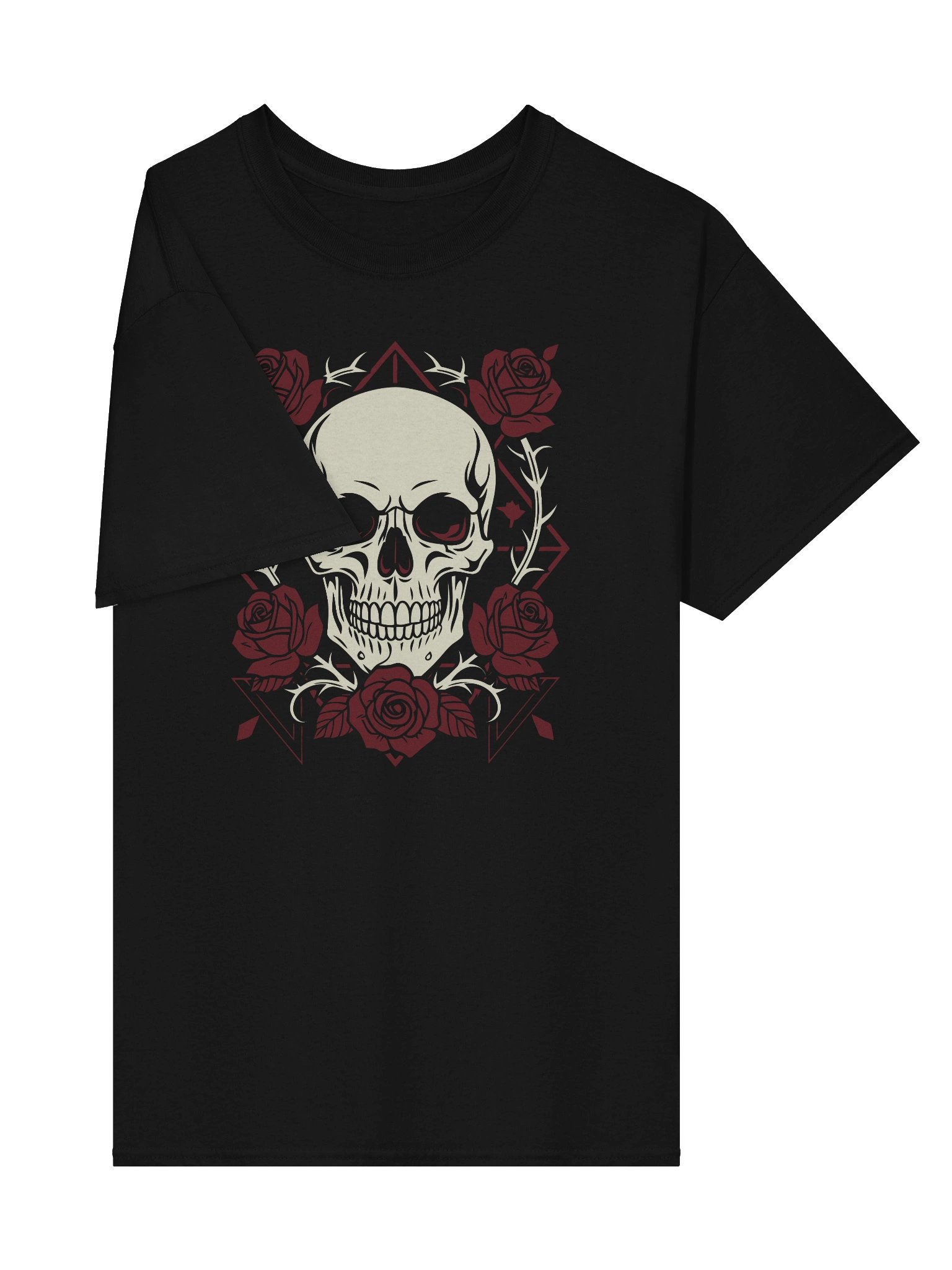 Skull & Roses — Dark Floral Statement T-Shirt product image (12)