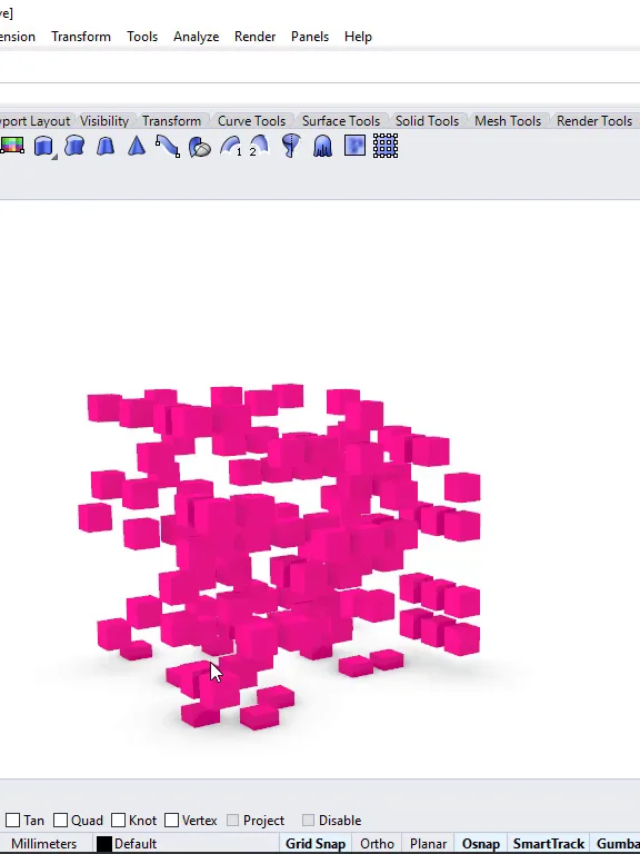 Random Cube Parametric Facade Design Grasshopper Rhino Files Download product image (1)