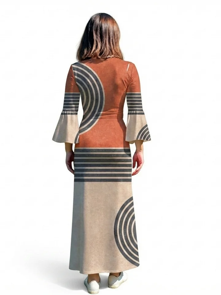 Retro Arc Wrap Maxi Dress product image (2)