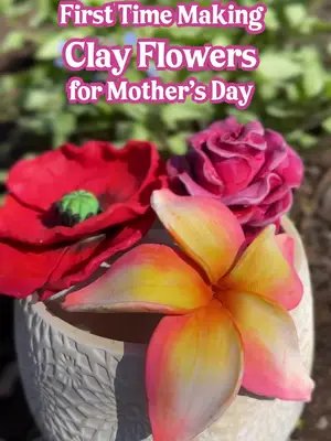 Happy Mother’s Day! 🌸 My first time making polymer clay flowers! I made my mom’s and sisters’ favourite flowers as handmade gifts: 🌺 Cotton Candy Plumeria 🌹 Miss All-American Beauty Rose ❤️ Common Poppy I used pastel powder to shade the petals, attached magnets with 2-part epoxy, and sealed everything with a matte varnish. Our full toolkit is available on our website — link in bio! #mothersday #polymerclay #crafting #handmadegifts #flowers