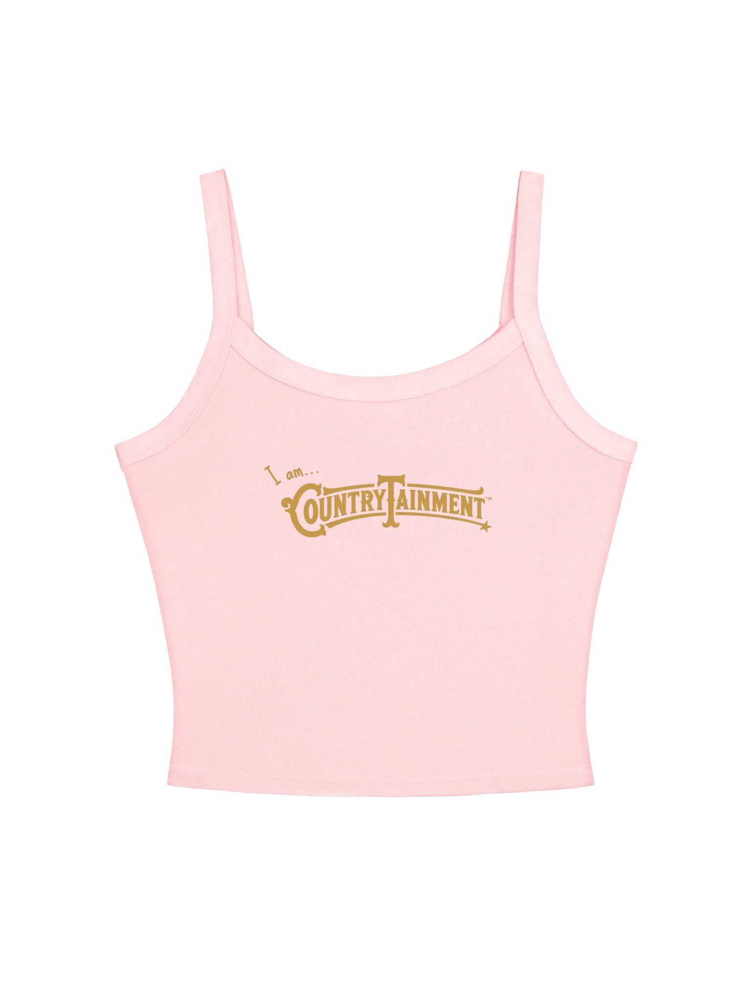 I Am Country Tainment Gold Text Tank product image (13)