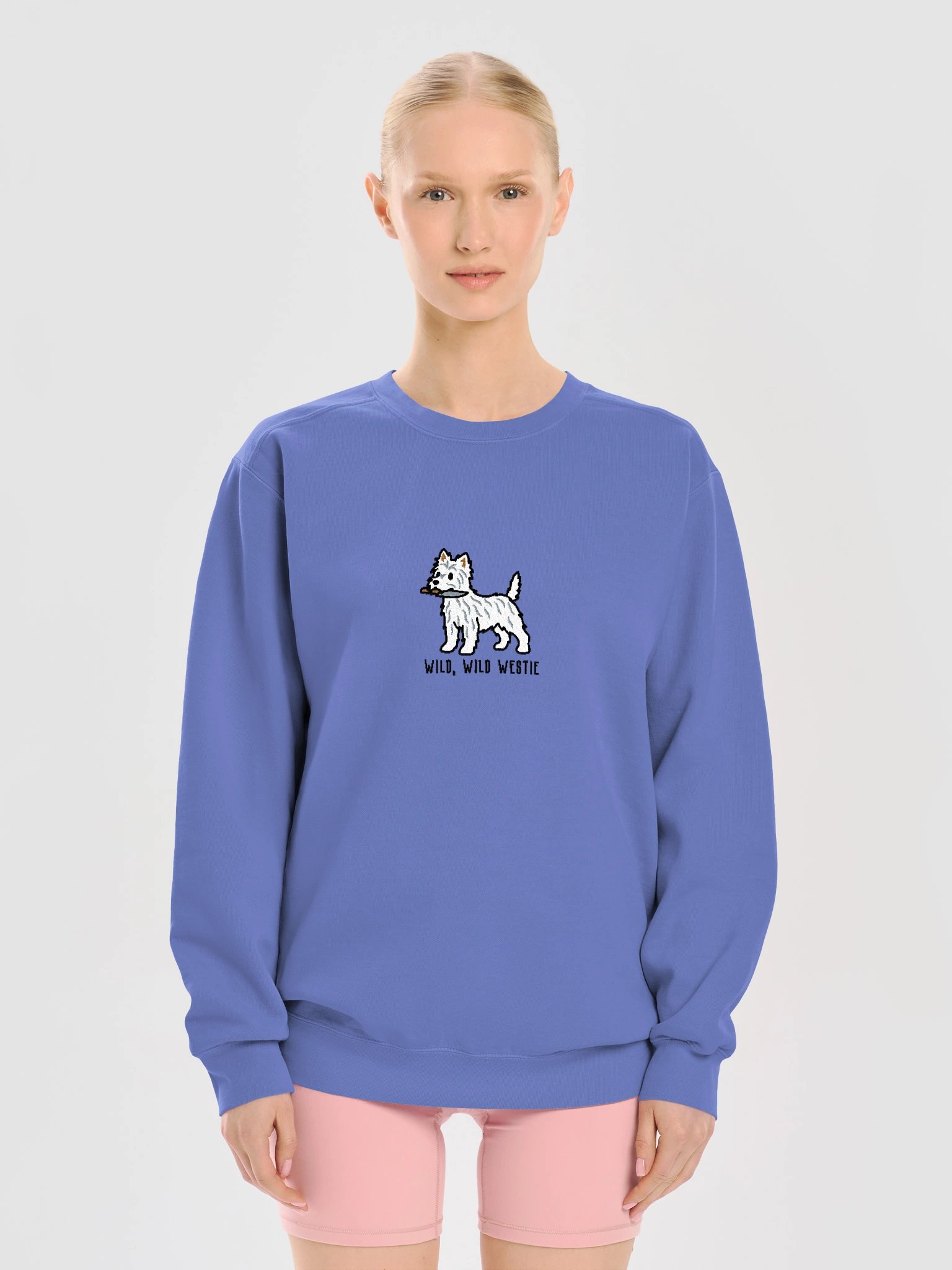 Wild, Wild Westie Funny Chibi-Style Embroidered Premium Sweatshirt for West Highland White Terrier Owners product image (13)