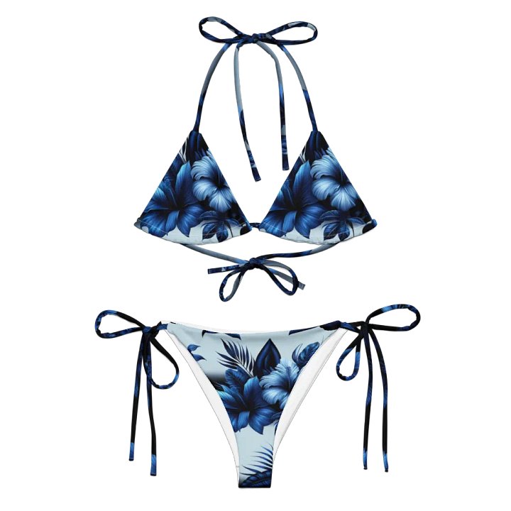 Blue Hibiscus Elegance String Bikini product image (2)