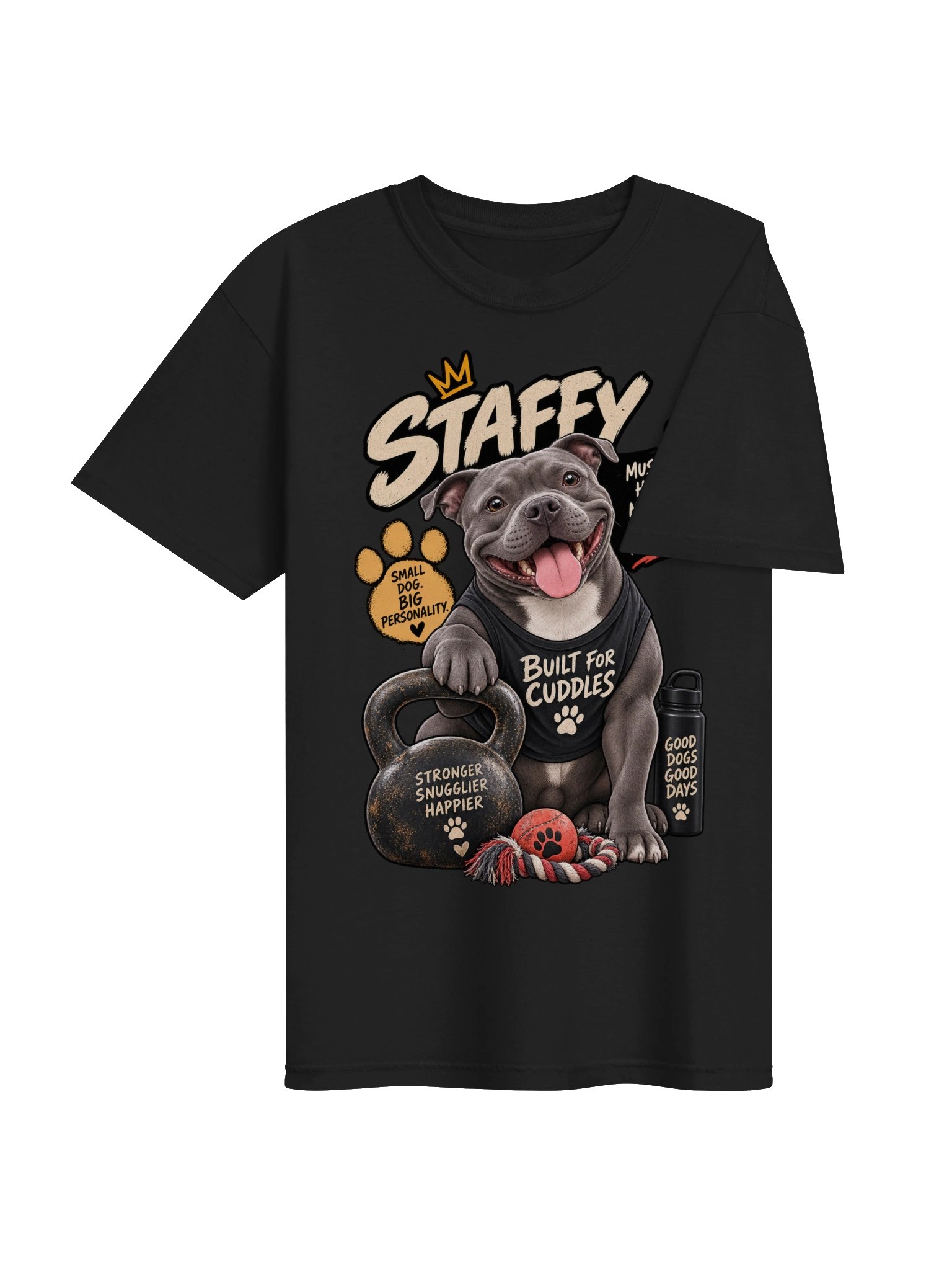 Bulldog Built for Cuddles - Sarcastic Funny Animal Lover T-Shirt | Witty Bulldog Humor Tee product image (4)