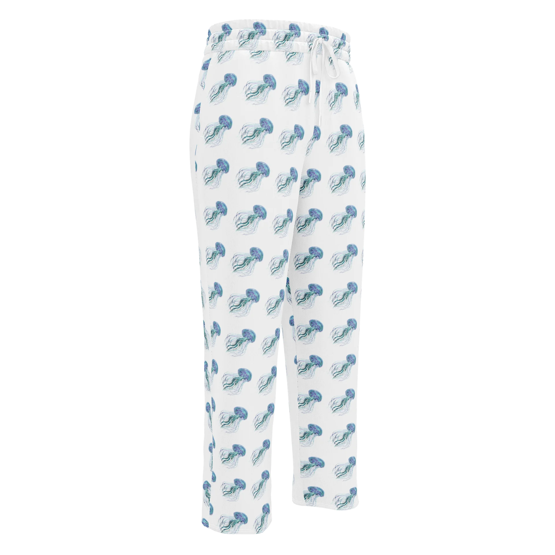 "JELLYFISH" ALL OVER PATTERNED WIDE LEG JOGGERS product image (1)