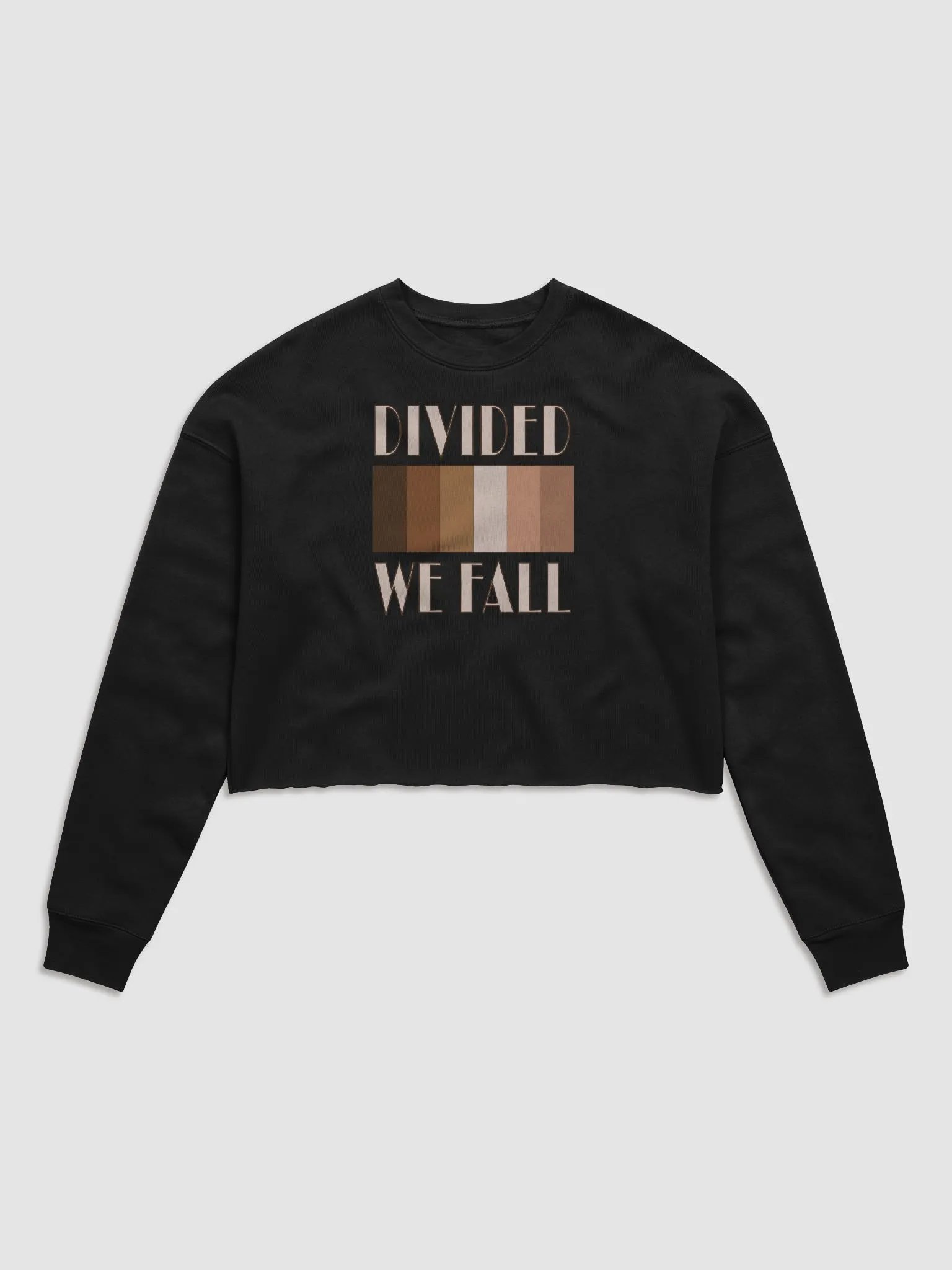 Divided We Fall - Skin Colour One - Bella+Canvas Women's Fleece Crop Sweatshirt product image (2)