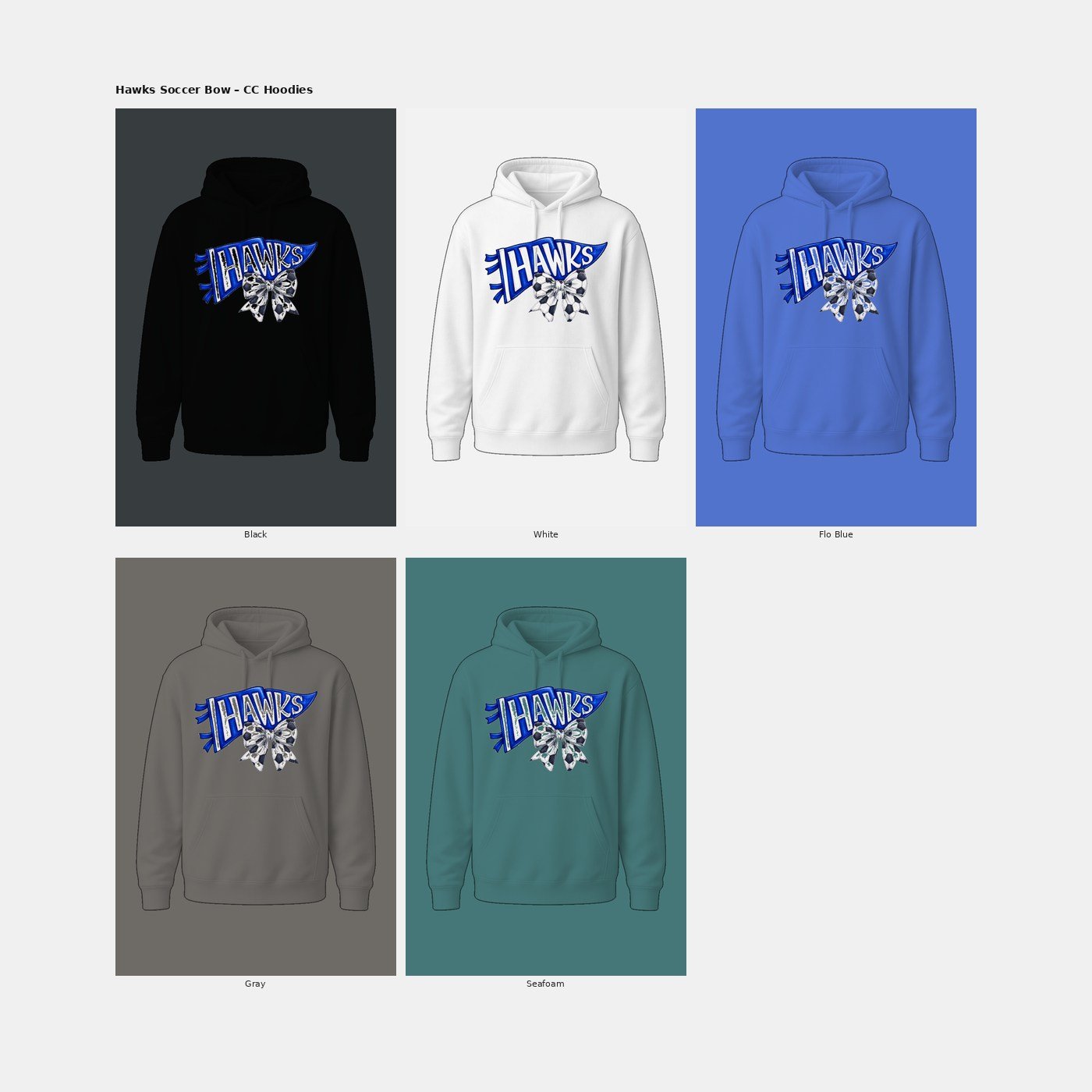 Soccer Bow Comfort Colors Hoodie product image (2)