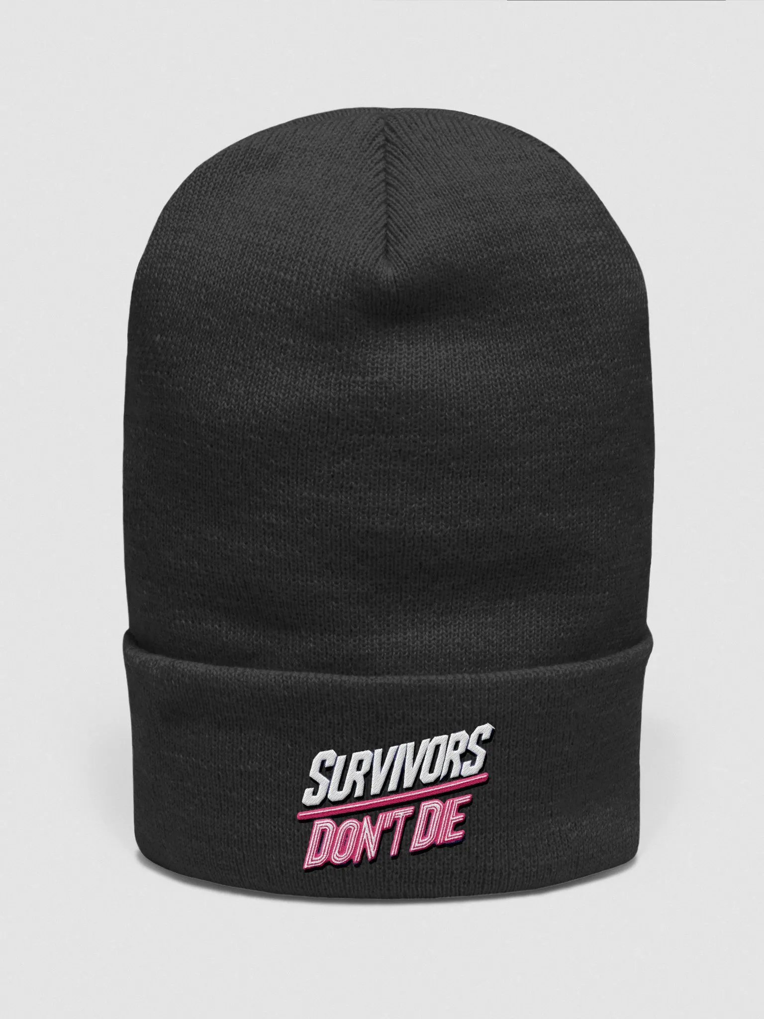 Survivors Don’t Die Embroidered Beanie product image (2)