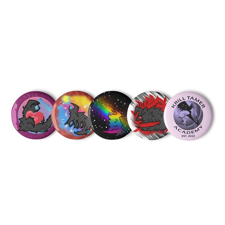 Krill Tamer Academy Emoji Pin Button Set product image (1)
