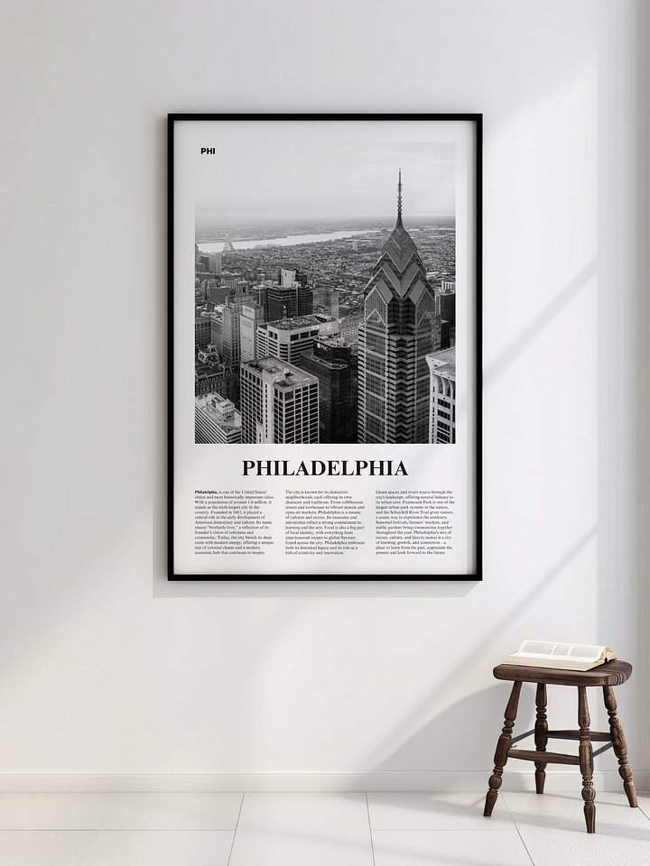 Philadelphia 01 Newspaper Poster | Framed product image (2)