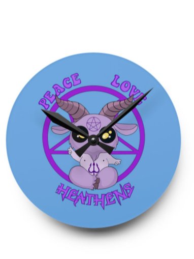Peace, Love Heathens Wall Clock product image (1)