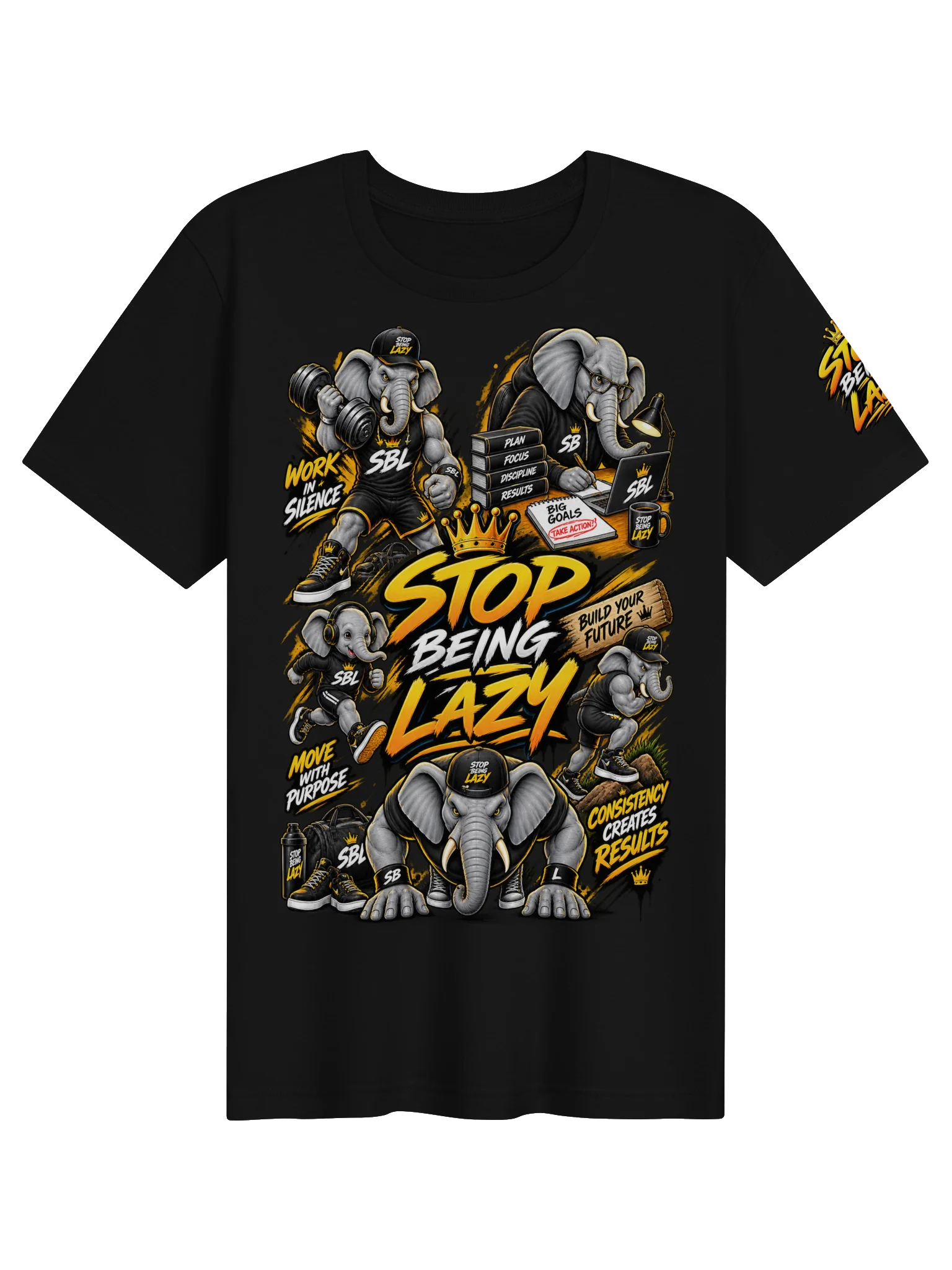 Stop Being Lazy — Strength & Discipline Tee product image (1)