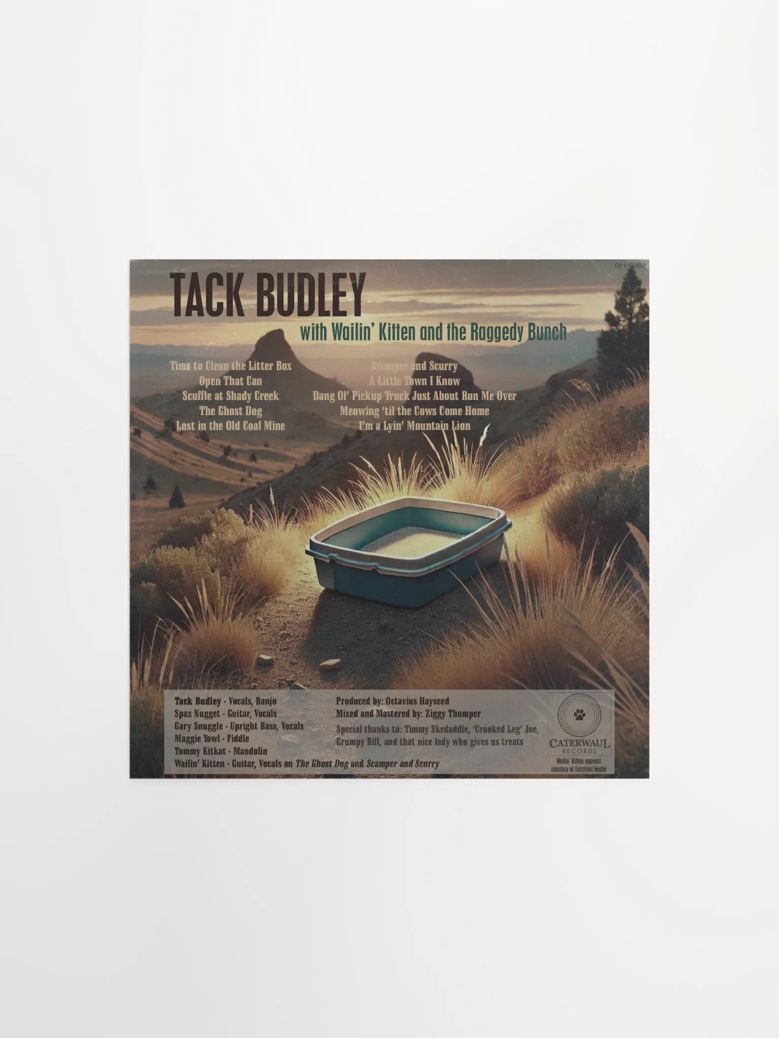 Tack Budley poster - Album jacket (back) - 12
