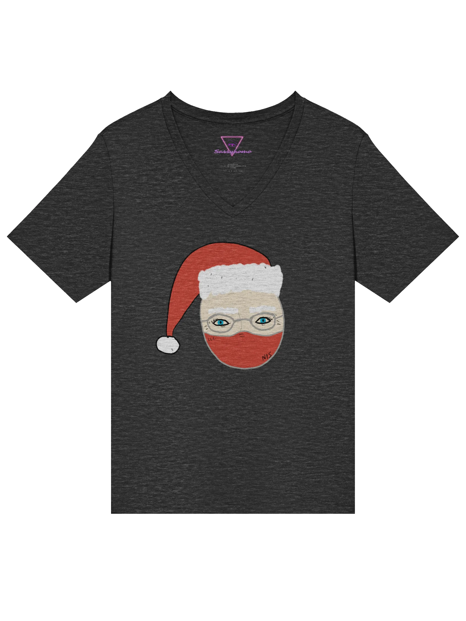 Santa Mask v-neck tee product image (18)