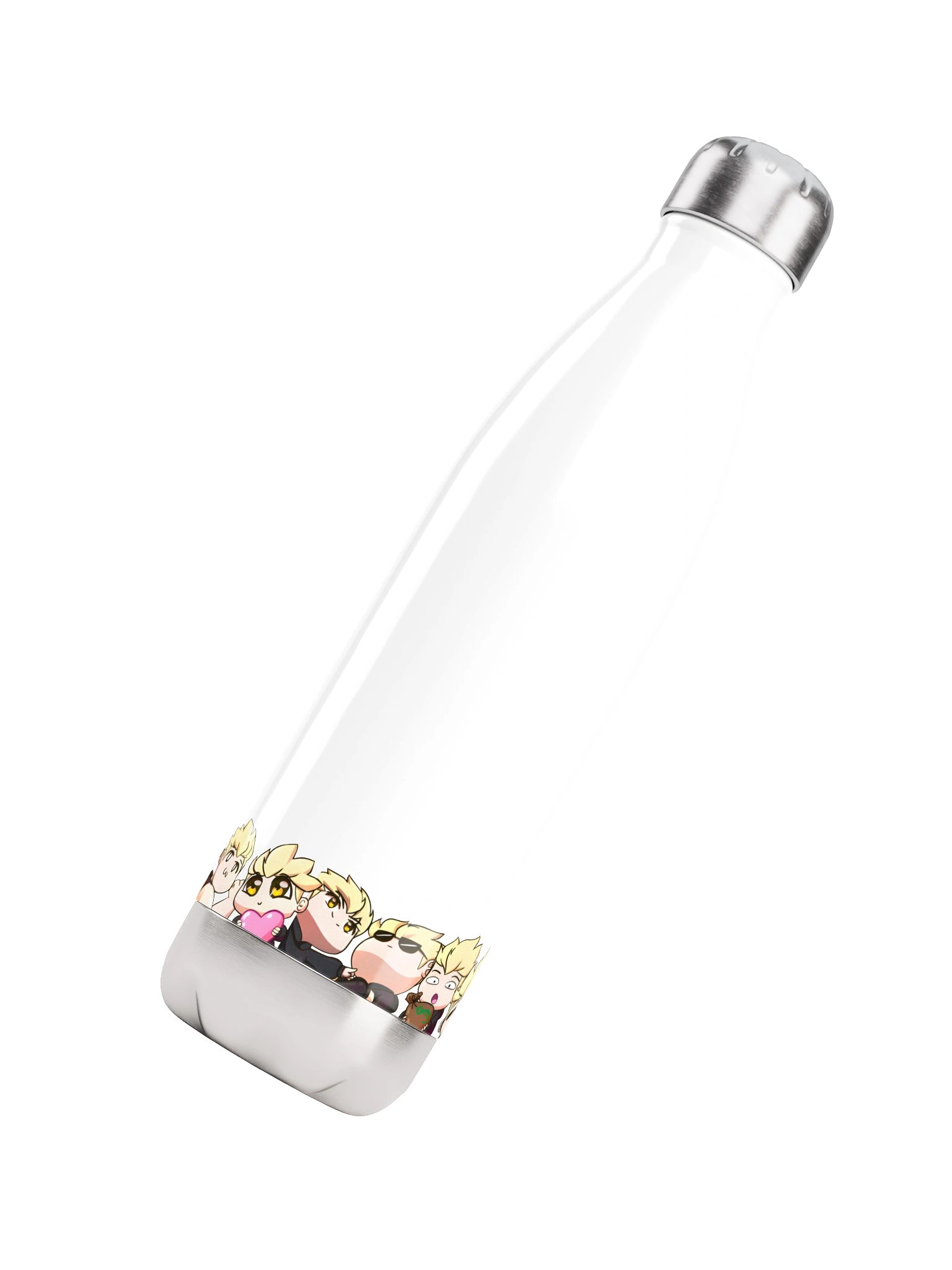 Stainless Steel Water Bottle | All Emotes | White product image (4)
