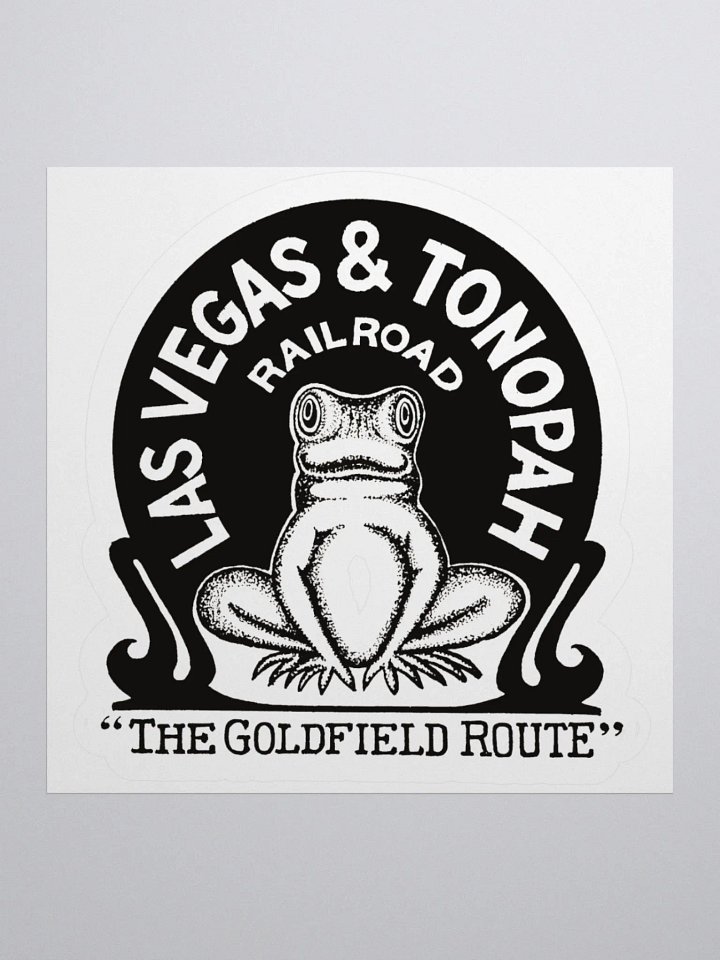 Las Vegas & Tonopah Railroad Vintage Bullfrog Sticker THE GOLDFIELD ROUTE! product image (2)