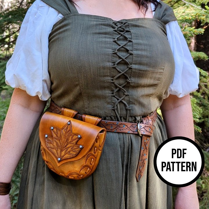 Leather Belt Pouch - PDF Pattern for Leatherwork product image (2)