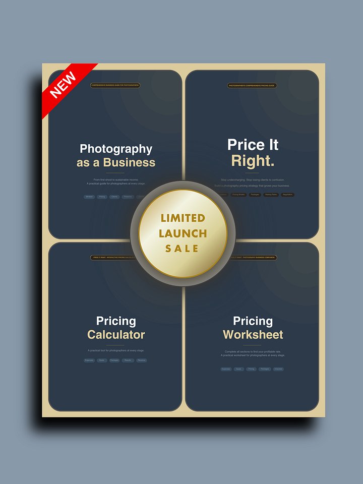 Price It Right - Full System - Guides and Tools for Photographers - Limited Launch Sale - 50% Off product image (1)