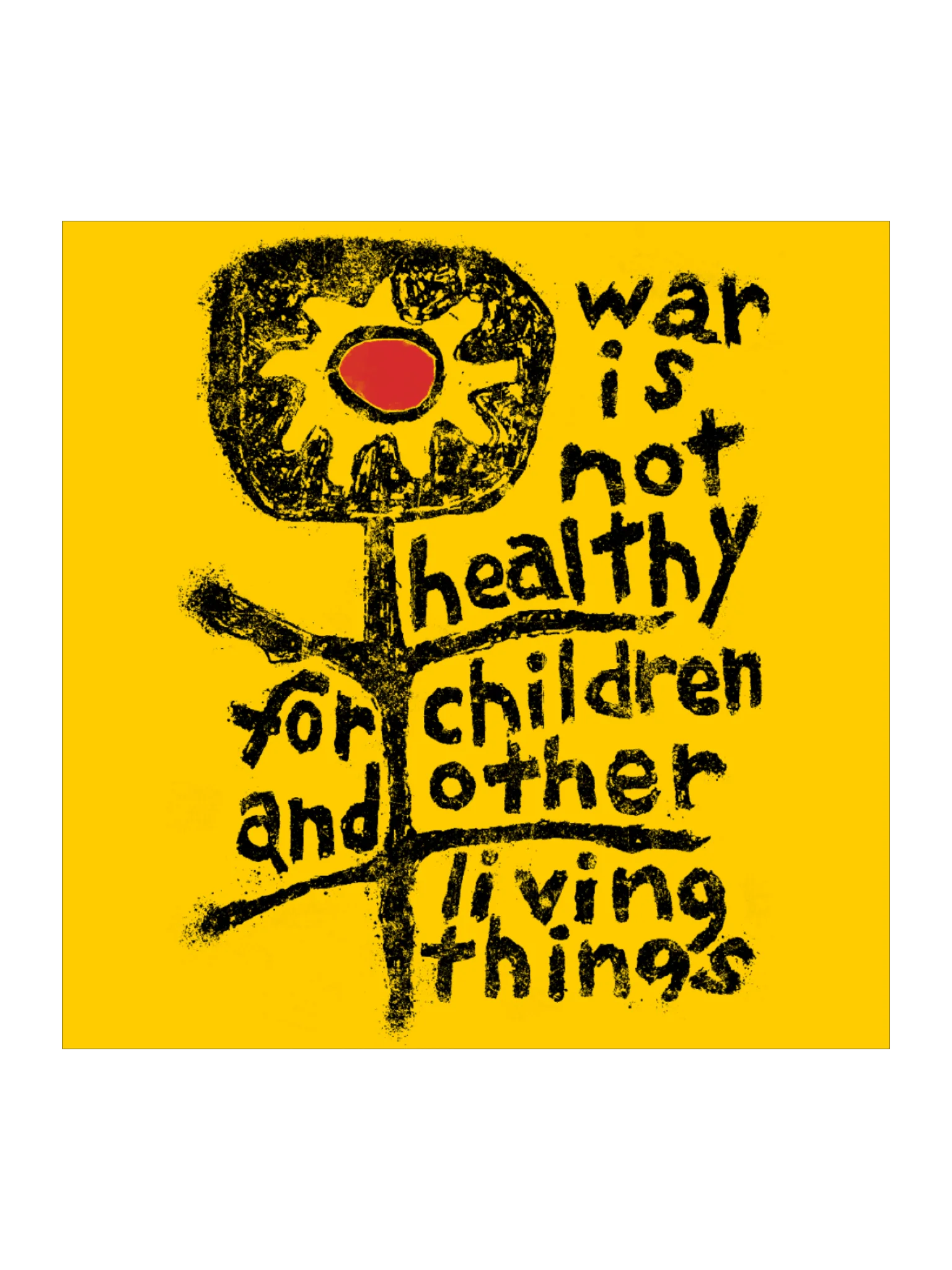War is not healthy yellow sticker product image (3)