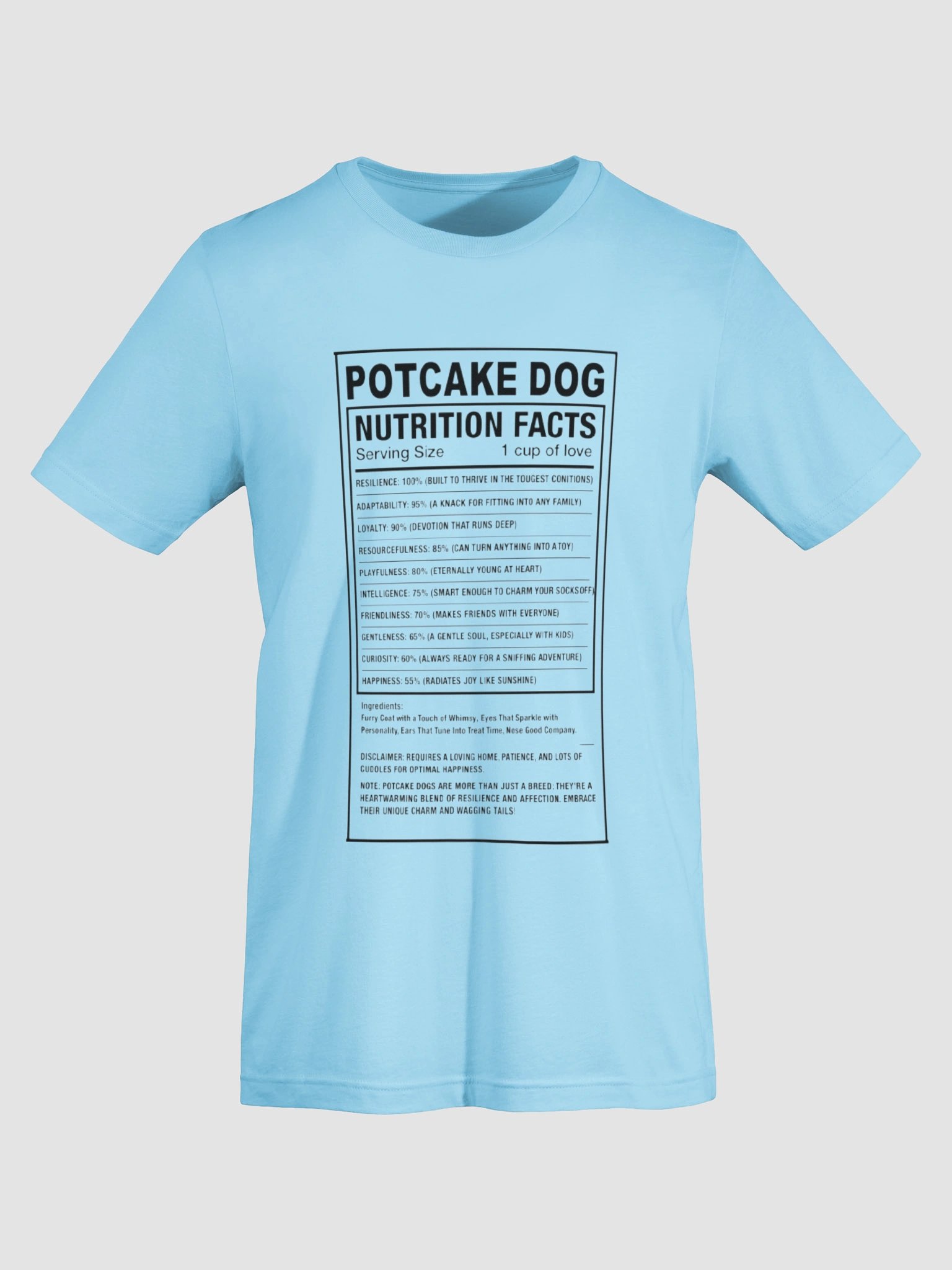 Potcake Nutrition Facts Lable Tee product image (7)