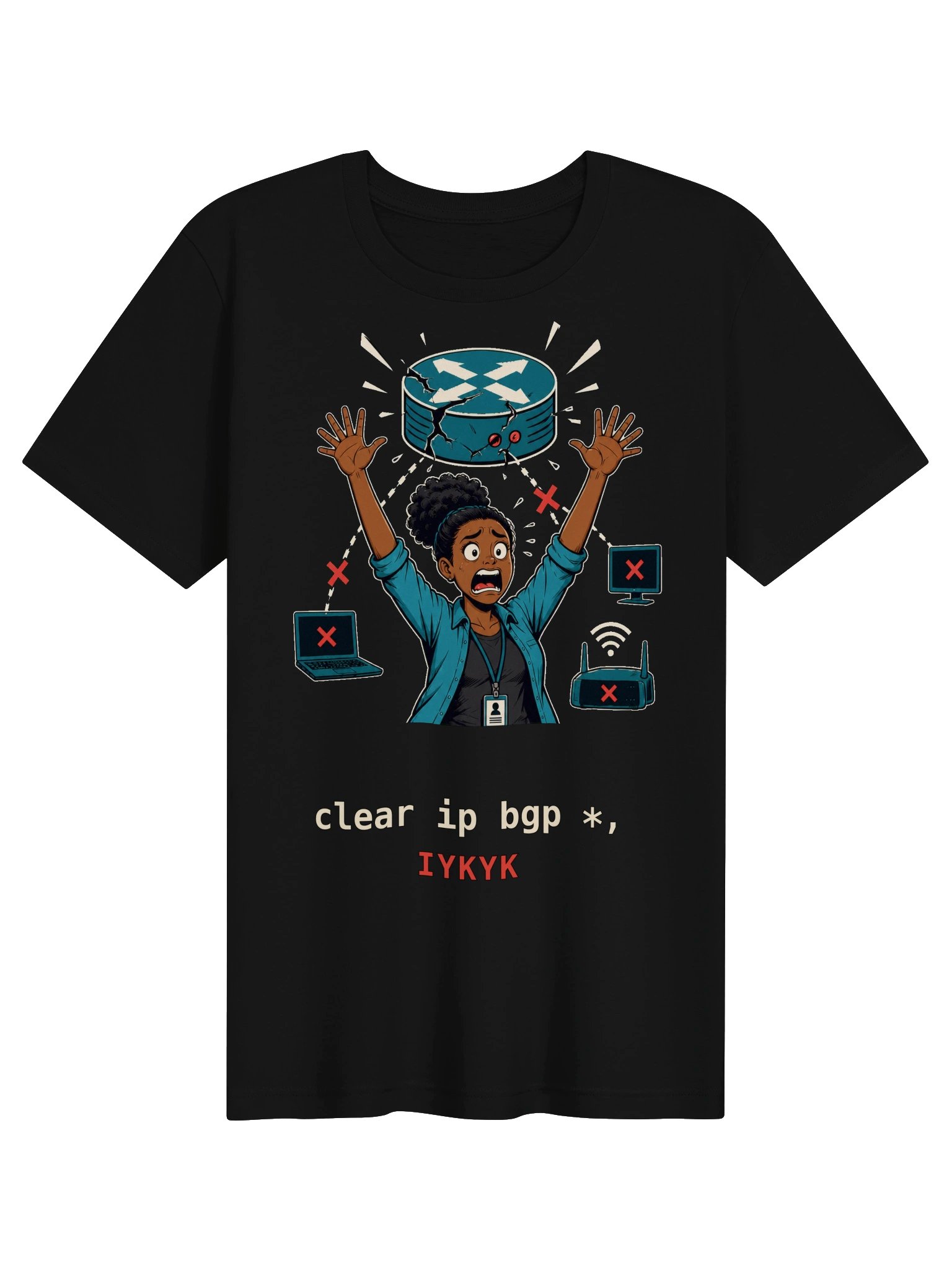 clear ip bgp * — IYKYK Tee (version 2) product image (1)