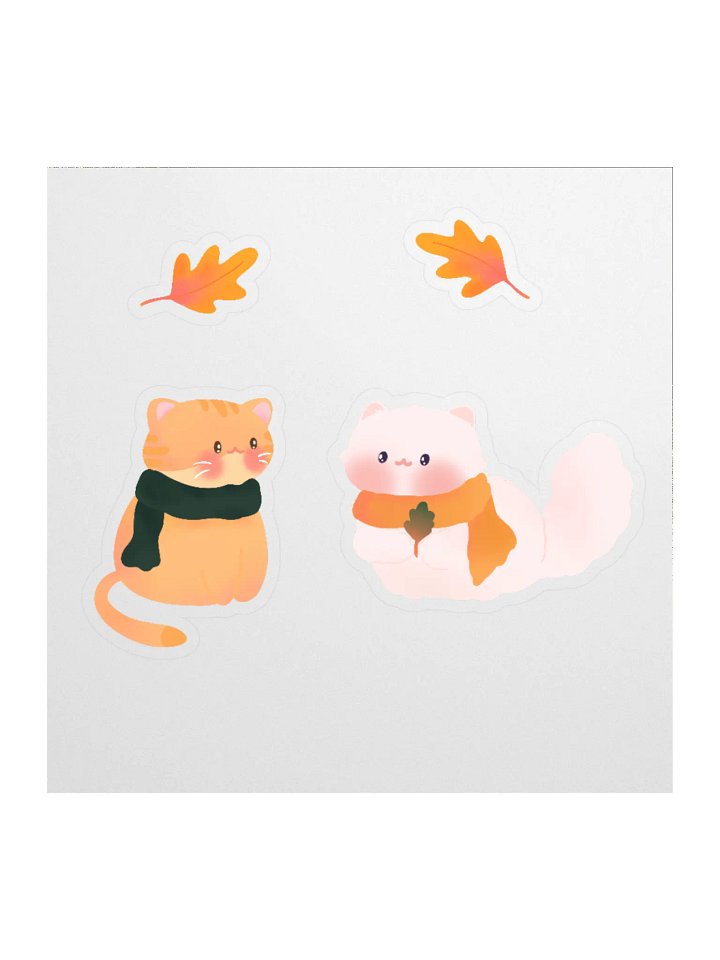 Autumn Cats Vinyl Stickers product image (1)