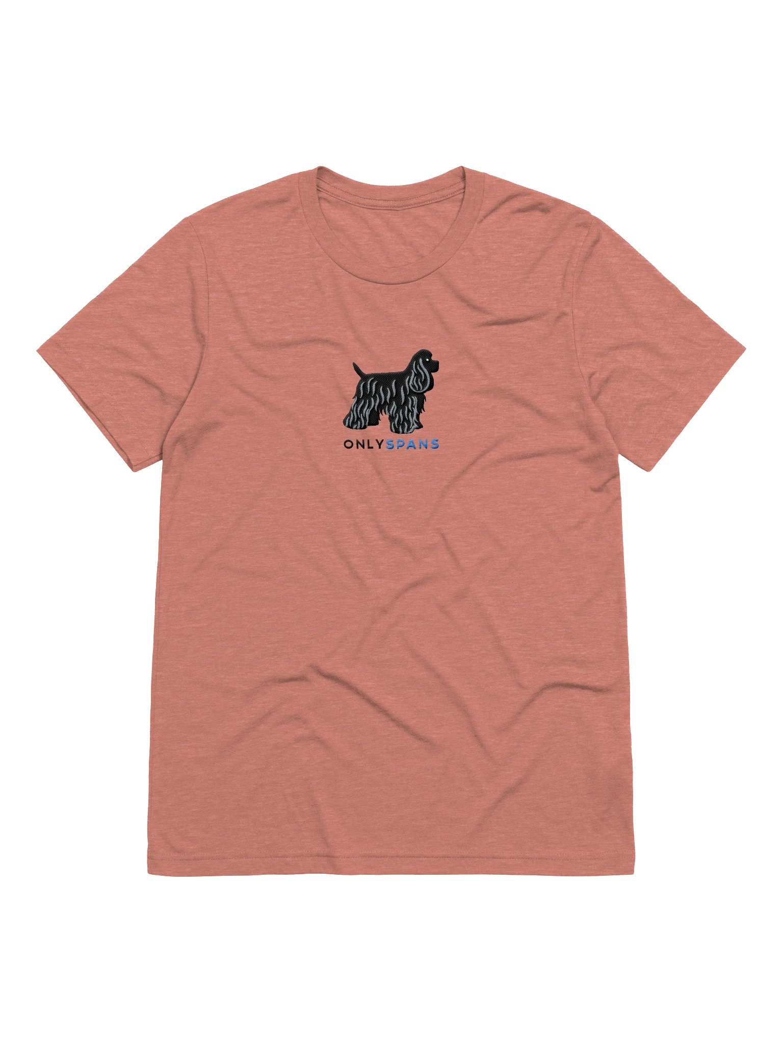 Only Spans T-Shirt(Embroidered) of an American Cocker Spaniel(Black) product image (5)