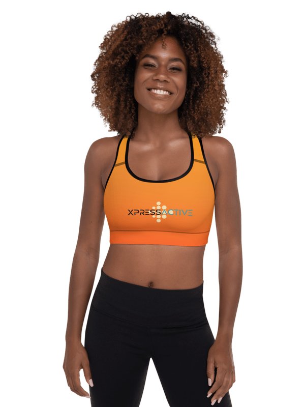 XPRESSACTIVE Orange All-Over Padded Sports Bra product image (2)