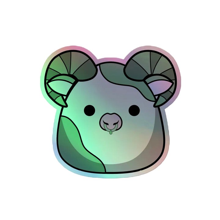 Kiss Cut Holographic Sticker - Ram Squish product image (2)